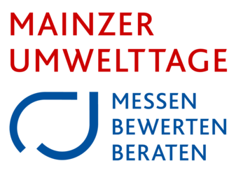 Logo "Mainzer Umwelttage" mit Text "Messen, Bewerten, Beraten"